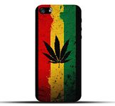 Pikkme Amazing Colorful Awesome Funky Swag Dope Cool Weed Grass Smoke HUF with Red Yellow Green Pattern Stripe Designer Printed Hard Back Case and Cover for Apple iPhone 6 / 6S