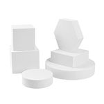 GISELA D Product Photography Props,Photo Props Accessories,Foam Blocks for Jewelry Makeup Ornament Cosmetic,White (6Pcs)