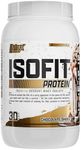 Nutrex Research IsoFit Chocolate Whey Isolate Protein Powder 100% Whey Protein Isolate | Muscle Recovery, Naturally High EAAs | Fast Absorbing, Easy Digestion | (Chocolate Shake 2lbs 30 Servings)