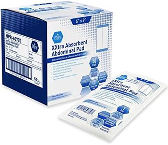 MED PRIDE Sterile XXtra Absorbent Abdominal Pads [50-Pack] - 5”x9” ABD Combine Individually Wrapped- Ultra-Absorbent Latex-Free & Non-Adherent Surgical for Drainage, Wound Dressing