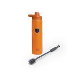 TEGO Rapid Water Bottle Insulated Vaccum Sealed Steel with Cleaning Brush-Gym, Thermos, Shaker, Sports (Pack of 1 - Bronze Navy)