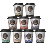 Travel Coffee Takeout Cups Gift Sets For Coffee Lovers - 9 Flavoured Mini Instant Coffee Collection - Cappuccino, Vanilla, Latte, Hazelnut, Original, Mocha, Irish Cream