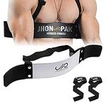 JP Arm Blaster Bicep Isolator Curl - Double Riveted, Adjustable Strap for Curling and Well Balance Support (Silver)