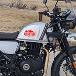 ISEE 360® Mountain Adventure Graphics Stickers Compatible for Royal Enfield Himalayan Bike Tank Decal - 15 x 9 cm (Pack of 2) (Red)