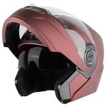 Steelbird SBA-7 7Wings ISI Certified Flip-Up Helmet for Men and Women with Inner Sun Shield (X-Large 620 MM, Matt Maroon)