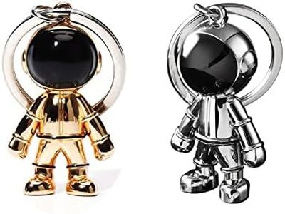 Floatdream 2 Piezas Llavero de Astronauta Encanto, Llavero Astronauta Colgante, Llaveros para Parejas de Metal, Se Utiliza Como Llavero, Dije de Bolso, Colgante de Decoración