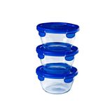 Cook & Go - Set of 3 Glass Lunch Boxes cm with airtight lid