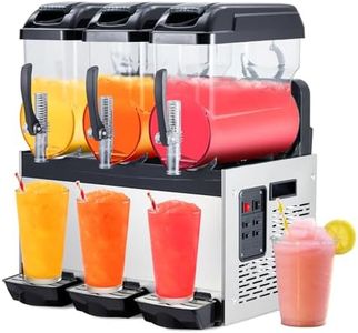 Garvee Commercial Slushy Machine, 36L/9.6 Gal Frozen Drink Margarita Machine Smoothie, Self-Cleaning, 860W Stainless Steel Slushy Machine for Snow Melts, Cocktails, Homes, Coffee Shops, Restaurants