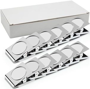 Magnetic Clips, 2.12 inches Heavy Duty Metal Magnet Clips for Hanging, 12 Pack Extra Strong Large Magnetic Clips for Whiteboard, Classroom, Office, Refrigerator