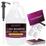 SecretsID Lash Shampoo for Professional Eyelash Extension Bulk 1 Gallon/Eyelash Foaming Cleanser/Salon Lash Cleanser for Face and Eye Makeup Remover (Citrus)