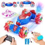Remote Control Car, Gesture Sensing RC Stunt Car Toys，Boys Aged 6-12 Birthday Gift Ideas Toy for Kids, Hand-Controlled 2.4Ghz Remote Control Twist Cars, 4WD All-Terrain Off-Road Vehicle