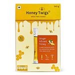 Honey Twigs Ginger Honey | 100% Pure Honey, 240gms (8g x 30 Sachets) | Perfect for a Healthy Lifestyle | Infused with Natural Ginger | Tested Honey | Traceable Honey | Ideal for Tea and Snacks