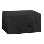 NettyPro Deck Box Cover, Waterproof Outdoor Patio Storage Box Bench Cover for Rectangular 150-230 Gallon Resin Large Deck Box, 62 x 30 x 28 inch, Black