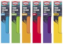 Dr. Oetker Rainbow Food Colouring Set of 6 Colours, Concentrated Gel Food Colouring, Easy to Use Squeezy Tubes, Transform Plain Cakes Into Bright, Eye-Catching Creations.