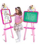 TOYSM Doll Easel Board 5 in 1 Magnetic Writing Activity and Learning Activity Board for Kids