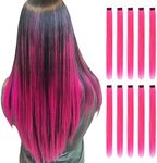 RINBOOOL Pink Hair Extensions Clip 