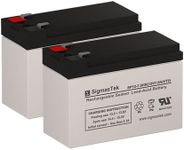 SigmasTek Set of 2 12 Volt 7.5 Amp T2 (F2 -.125") Sealed Lead Acid Batteries