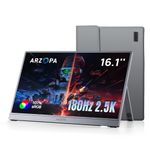 ARZOPA Z3FC 16.1" 180Hz 2.5K Portable Gaming Monitor with Stand, 106% sRGB, External Portable Monitor as Second Screen for Laptop, PC, PS5, Mac, Xbox