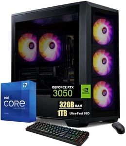 BYTE DEPOT Gamer Xtreme Gaming PC X1, Intel Core i7, 32GB DDR RAM, 1TB NVMe M.2 SSD, GeForce RTX 3050 6GB GDDR6 (Intel Core i7 | RTX 3050, 32GB RAM | 1TB NVMe SSD)