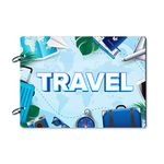 100yellow® Travel Journal Scrapbook photo Album : Document Your Travels| 40 A5 pages | Size : 15.2 cm x 21.5 cm |blue