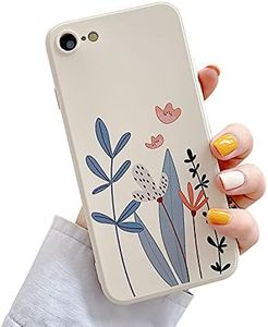 HJWKJUS Compatible with iPhone 6/6s Case,Cute Flowers Pattern Slim Thin Soft TPU Shockproof Silicone Protective Cover for iPhone 6/6s 4.7＂-Flowers