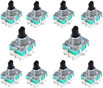 JESSINIE 10Pcs EC16 360 Degree Rotary Encoder Code Switch Digital Potentiometer E16 Audio Encoder 360°Rotary Digital Encoder 3 Pins 15MM Shaft