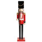 THE TWIDDLERS - Extra Large Wooden Christmas Nutcracker Soldier, 90cm / 35" in Festive Red, Premium Handmade Pine Wood Classic Traditional Ornament, Christmas Decoration With Moving Parts