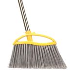 Outdoor Angle Broom Heavy Duty with Long Handle Stiff Bristles for Garage Garden Commercial and Industrial