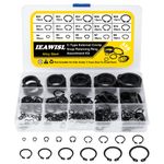 Snap Ring Assortment Set, 325PCS External Circlip Snap C-Clips Retaining Alloy Steel Opening Ring Circlip Kit, 4-28mm(15 Sizes) for Axles, Shafts and Other Moving Parts