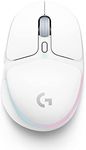 Logitech G G705 Wireless Gaming Mouse, Customisable LIGHTSYNC RGB Lighting, LIGHTSPEED Wireless, Bluetooth Connectivity, Lightweight, PC/Mac/Laptop - White Mist