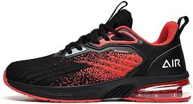 M MAGPER Mens Air Running Shoes Athletic Non Slip Walking Jogging Tennis Sneakers(US 7-12.5 D(M)) Redblack