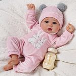 BABESIDE Reborn Dolls - 20-inch Soft Body Lifelike-Newborn Baby Dolls Open Eyes Girl Dolls with Clothes and Toy Accessories Gift for Kids aged 3+ Girl(rabbit)