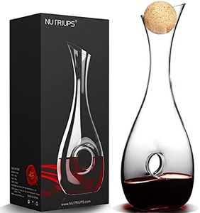 NUTRIUPS Wine Decanter with Stopper Wine Decanters and Carafes Hand Blown Wine Aerating Decanter Wine Carafe Decanter Pierced Decorative Snail Red Wine Decanters with Lid
