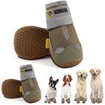 Hcpet Dog Boots Breathable Dog Shoes for Small Medium Large Dogs, Anti-Slip Puppy Booties Paw Protector with Reflective Straps 4Pcs