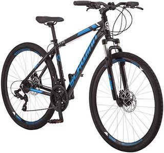 Schwinn GTX 2.0 Comfort Adult Hybrid Bike for Men and Women, Dual Sport Bicycle, 700c Wheels, 18-Inch Step-Over Aluminum Frame, 21-Speed Twist Shifters, Mechanical Disc Brake, Black/Blue