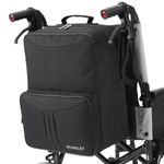 Staveley Wheelchair Bag |Wheelchair Backpack Wheelchair Bags for Back of Chair | Electric Wheelchair Storage Bag Accessories (Black)