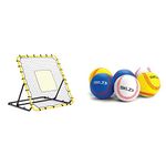 SKLZ Baseball and Softball Rebounder Net + Foam Training Baseballs (6-Pack) for Pitching and Fielding Training