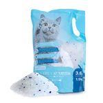 Nobleza - Silica Cat Litter Diamond Gel kitten Litter 3.8L Absorbent, Comfortable Biodegradable