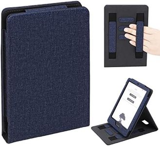 WALNEW Flip Case for Kindle Paperwhite 11th Generation 2021 - Two Hand Straps and Vertical Multi-Viewing Stand Cover with Auto Wake/Sleep for Kindle Paperwhite 2021 Signature Edition E-Reader