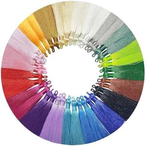 Tassels for Jewelry Making, 3.55'' Multi-Color Handmade Imitation Silk Tassels with Hanging Loop for Bookmark Tassels Bracelets Earrings Acrylic Key Chain and DIY Craft (40 pcs Mixed Color)