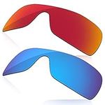 LenzReborn Polarized Lens Replacement for Oakley Oil Rig Sunglass - Fire Red+Ice Blue