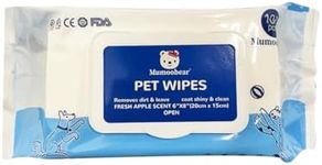 Mumoo Bear Pet wipes Grooming Dog Wipes For Paws Face, Ears, Eye Area, Body & Butt, Extra Large & Thick, Convenient, Ideal For Home Or Travel (1 Pack (100 Wipes))