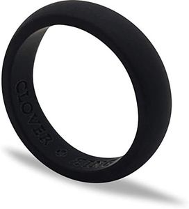 Cloverring Alliance en silicone et pochette cadeau – Bande de sécurité pour fitness ou lieu de travail, US: 8 / UK: Q (18.14mm), Silicone Caoutchouc