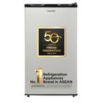 SHARP 92 L 1 Star Mini Direct Cool Single Door Refrigerator |Japan 7 Shields Protection|Vegetable Box| Toughened Glass shelves (Metal Silver)