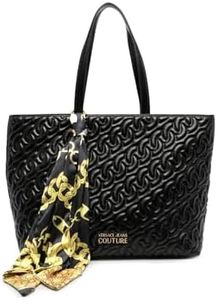 Versace Jeans Couture Borsa Shopping con Foulard 75VA4BA9 899 Black chain print - chiusura con Zip cm. 39x30x15