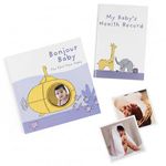 Bonjour Baby: Baby Record & Memory Book (0–5 Years) – 140 Pages | Milestone Journal, Free Health Record Book & Stickers | Keepsake Album & Baby Shower Gift for Newborns & New Parents