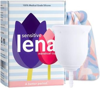 Lena Sensitive Menstrual Cup, Soft Reusable Period Cup, Tampons,Period Underwear and Menstrual Pads Alternative, Feminine Care, FSA Eligible, Silicone Menstrual Cups, Made in USA, Large, Clear