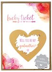 Jolicoon Will you be my godmother scratch card with envelope - Godmother proposal scratch card