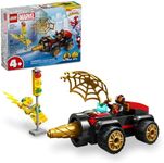 LEGO Marvel Drill Spinner Vehicle, Miles Morales Spin Car with 2 Minifigures, Marvel Toy from Disney+ TV Series Spidey and His Amazing Friends, Gift for Kids, Spider-Man Toy for 4-6 Year Olds, 10792