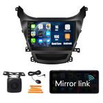 Wostoke Car Android Navigation Stereo GPS Radio Reverse Camera Display 9" IPS Touchscreen Headunit Tablet Pad Media Player for Hyundai Elantra 2014-2016, if Applicable Quad Core 1G+16G